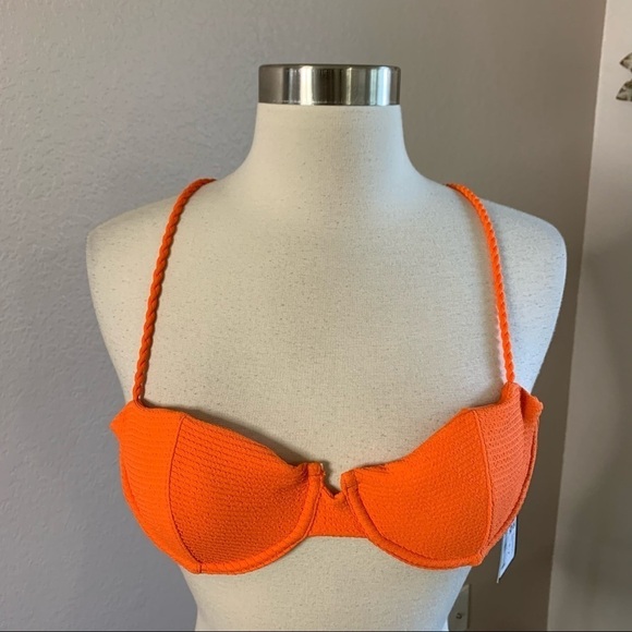 Rio Del Sol St. Tropez Tangerine Bikini Top Small - Picture 3 of 9